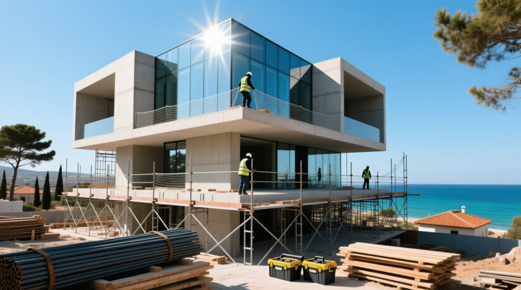 inşaat şirketi kktc modern inşaat sahası görüntüsü