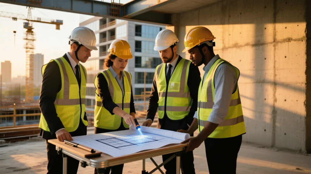 Arşın İnşaat ekibi proje planlaması yaparken