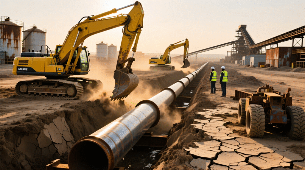 Vadilli sanayi sitesi 1 km su hattı altyapı çalışması